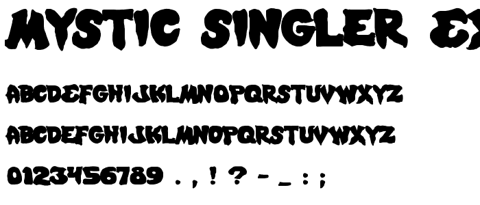 Mystic Singler Expanded font